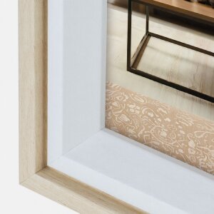 ZEP Bologna cornice crema 30x40 cm MDF effetto legno montaggio a parete