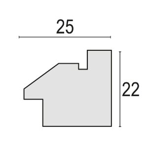 ZEP Bologna cornice crema 30x40 cm MDF effetto legno montaggio a parete