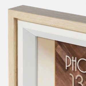 ZEP Bologna cornice crema 30x40 cm MDF effetto legno montaggio a parete