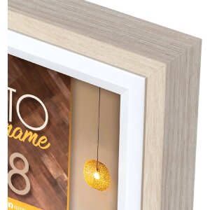 ZEP Bologna cornice crema 30x40 cm MDF effetto legno montaggio a parete
