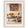 ZEP Bologna cornice crema 30x40 cm MDF effetto legno montaggio a parete
