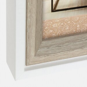 Cornice ZEP Bologna Bianco 30x40 cm MDF effetto legno vetro trasparente