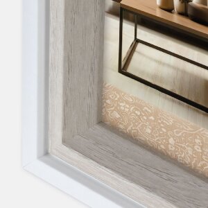 Cornice ZEP Bologna Bianco 30x40 cm MDF effetto legno vetro trasparente
