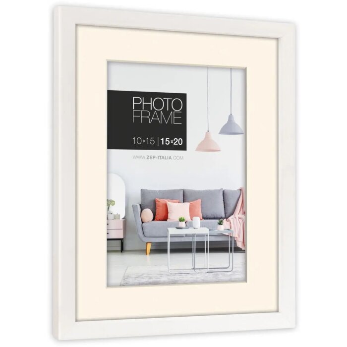 Cornice ZEP Polysterol Edison Bianco 30x45 cm senza passe-partout