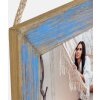 ZEP Cornice in legno Voiron 3 foto 10x15 cm Blu Bianco Vintage 49x26 cm Parete