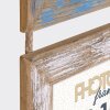 ZEP Cornice in legno Voiron 3 foto 10x15 cm Blu Bianco Vintage 49x26 cm Parete