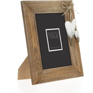 ZEP Cornice in legno Lille Brown 13x18 cm con decorazione a cuore