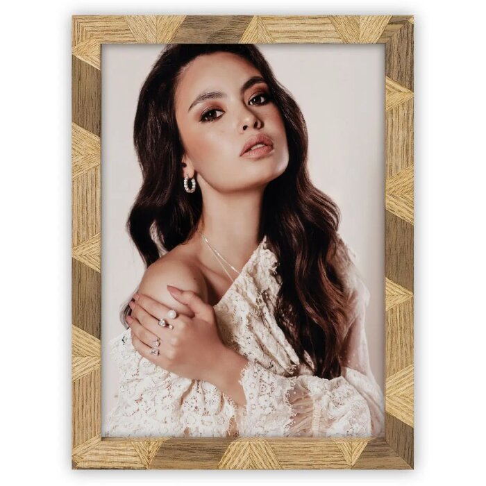 ZEP Cornice in legno Lisbona 10x15 cm Marrone Naturale Decorativa