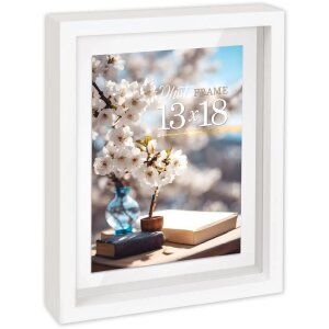 ZEP Vittel Bianco Doppia cornice in legno 15x20 cm...