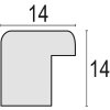 Cornice in legno ZEP Aosta White 20x30 cm superficie lucida profilo modanatura 1,4 cm