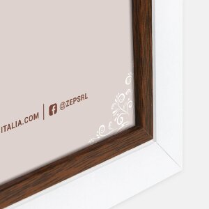 ZEP Portafoto in legno Caen 13x18 cm bicolore bianco marrone