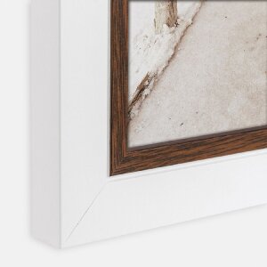 ZEP Portafoto in legno Caen 13x18 cm bicolore bianco marrone