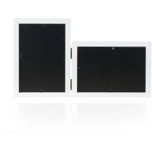 ZEP Doppia cornice Caen 2 quadri 13x18 cm Bianco Marrone 36x20,5 cm
