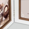 ZEP Doppia cornice Caen 2 quadri 13x18 cm Bianco Marrone 36x20,5 cm