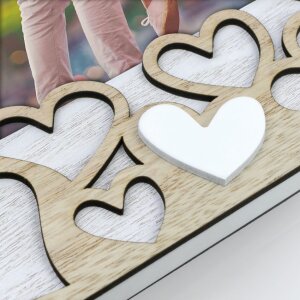 Cornice per foto ZEP Lavinia 15x20 cm in legno con applicazioni a cuore
