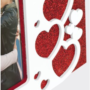 ZEP Portafoto in legno Rosalia 10x15 cm cuore glitter espositore