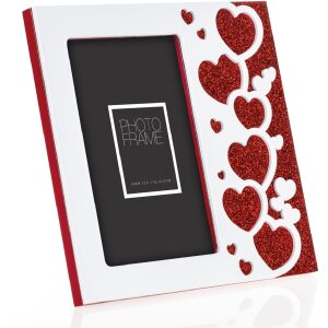 ZEP Portafoto in legno Rosalia 10x15 cm cuore glitter espositore