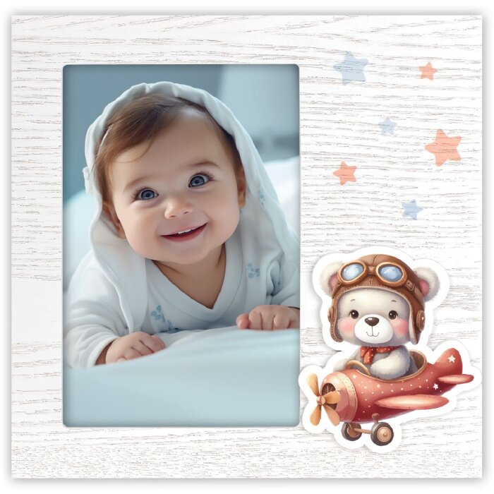 ZEP cornice per bambini Colin 10x15 cm in legno blu con supporto