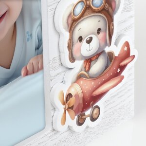 ZEP cornice per bambini Colin 10x15 cm in legno blu con supporto