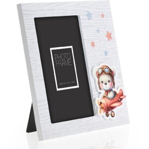 ZEP cornice per bambini Colin 10x15 cm in legno blu con supporto