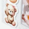 ZEP Cornice per bambini Colin in legno rosa 10x15 cm con motivo 3D a stella di peluche