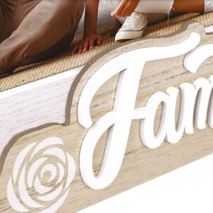 Cornice in legno ZEP 20x30 cm Famiglia con supporto e possibilità di appenderla