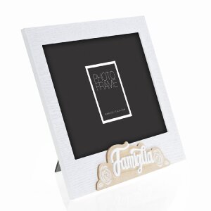 Cornice in legno ZEP 20x30 cm Famiglia con supporto e possibilità di appenderla