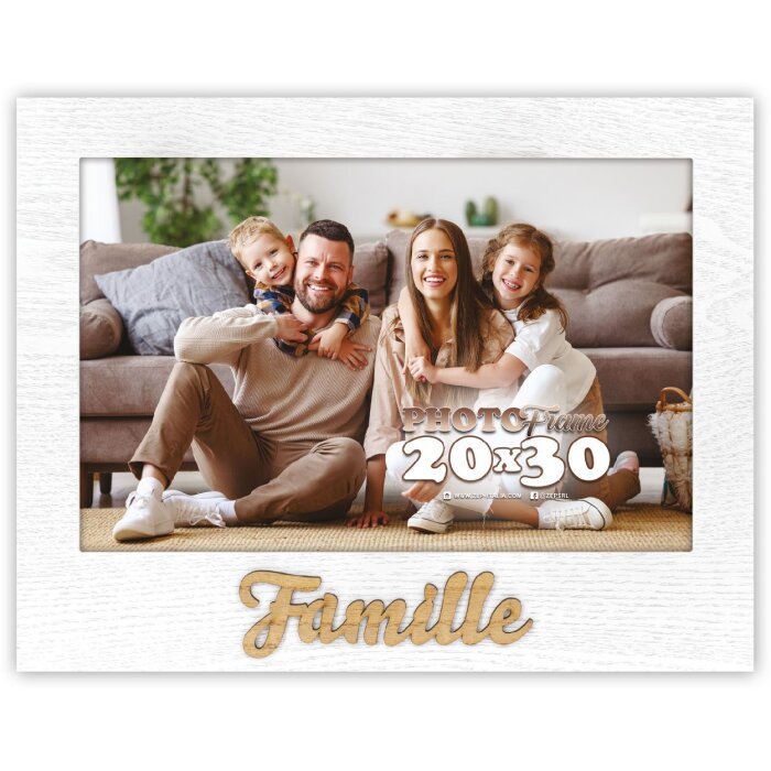 Cornice per quadri ZEP Famille 20x30 cm in legno bianco
