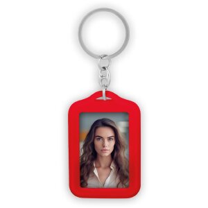 ZEP AR7R portachiavi rosso per foto 3,5x4,5 cm Anello in...