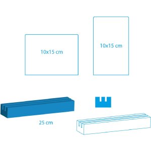 ZEP cornice doppia Berks 2 foto 10x15 cm cornice acrilica base legno bianco 25 cm