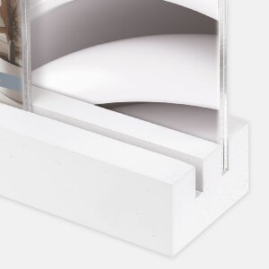 ZEP cornice doppia Berks 2 foto 10x15 cm cornice acrilica base legno bianco 25 cm
