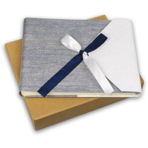 ZEP Album fotografico Busta Blue 30x24 cm 60 pagine bianche glassine Italian design