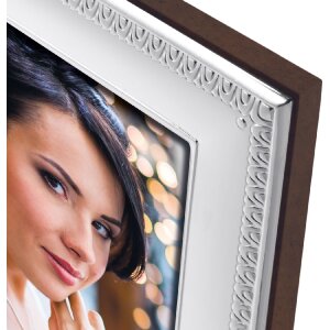 Cornice per foto ZEP Alessandria 15x20 cm con retro in legno argentato