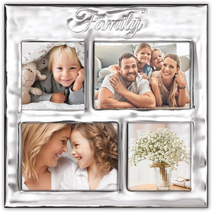 ZEP B78920 Cornice per famiglia Dynasty 30x30 cm 2x 10x10 2x 10x15 Argento