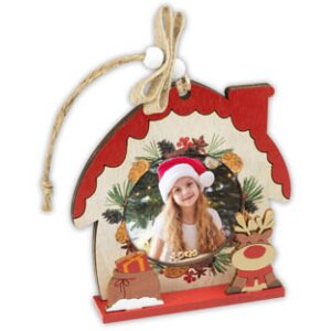 ZEP Koda D portafoto in legno 6x6cm per appendere il Natale