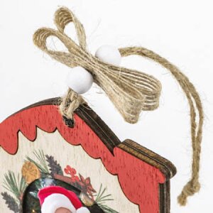 ZEP Koda D portafoto in legno 6x6cm per appendere il Natale
