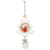 ZEP Karl B Decorazione in legno con immagine 7x7 cm da appendere a forma di albero di Natale
