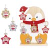 ZEP PINGU Ciondolo decorazione in legno stella fiocco di neve 6x6 cm Consegna colore casuale