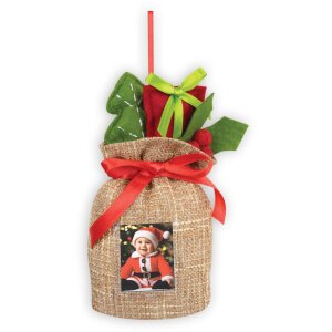 ZEP Decorazione in tessuto Aspen 9x4x16 cm da appendere con tasca per quadri 3,5x4,5 cm