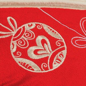 ZEP ZZY35 Neve cornice cuscino rosso beige 10x15 cm