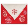 ZEP ZZY35 Neve cornice cuscino rosso beige 10x15 cm