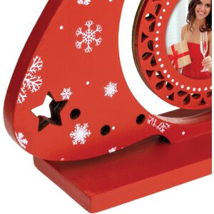 ZEP LK284 Cornice in legno Helga rossa 21x5x28 cm per 2...
