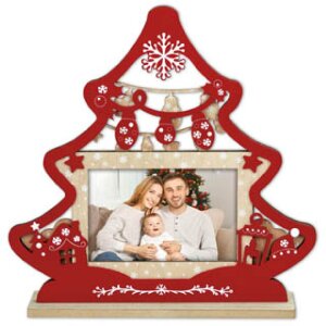 ZEP Cornice natalizia Mila in legno 10x15 cm rosso toni...