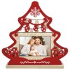 ZEP Cornice natalizia Mila in legno 10x15 cm rosso toni naturali decorazione