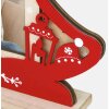 ZEP Cornice natalizia Mila in legno 10x15 cm rosso toni naturali decorazione