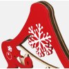 ZEP Cornice natalizia Mila in legno 10x15 cm rosso toni naturali decorazione