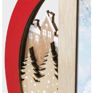 ZEP Cornice natalizia Heidi legno rosso 10x15 cm design...