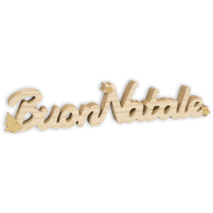 ZEP VP85IT Kevin IT decorazione natalizia in legno 40x2,5x7,5 cm