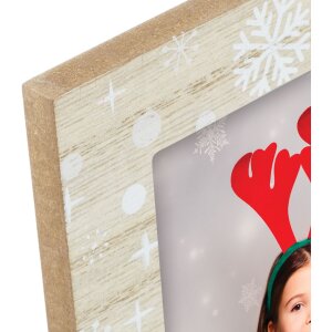 ZEP ZT6246 Portafoto in legno Siusi Decorazione natalizia 10x15 cm