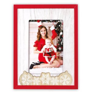ZEP ZT3746 Cornice in legno Vipiteno Bianco Rosso 10x15...